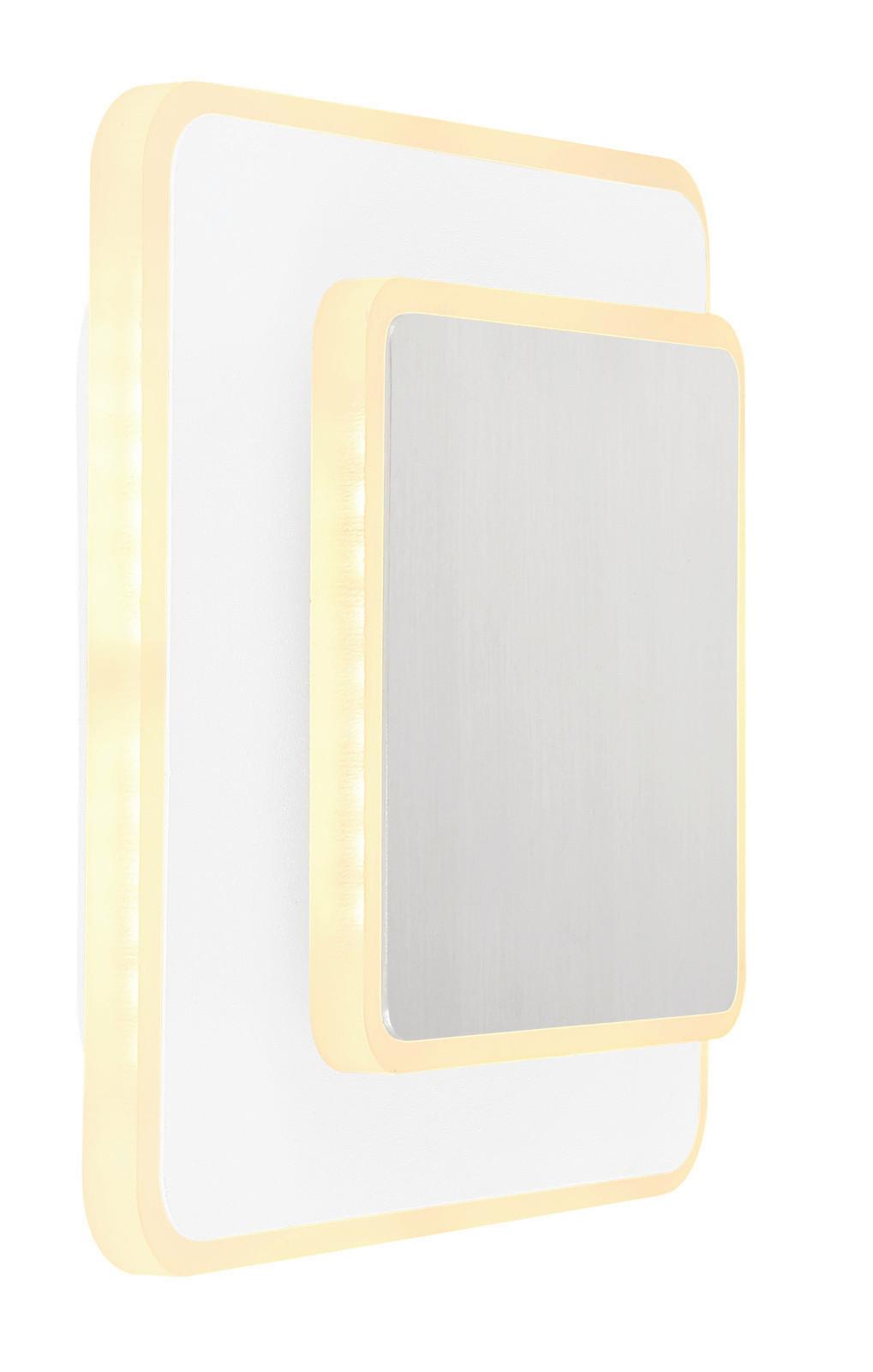 LED-Wandleuchte 78406w Many - Opal/Nickelfarben, Basics, Kunststoff/Metall (20/5,5/17cm) - Globo