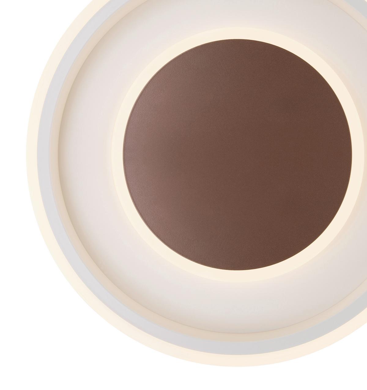 Led Mennyezeti Lámpa 48398-40 Goffi - barna/opál, Konventionell, műanyag/fém (50/9cm)