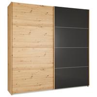 Skříň s posouvacími dverami QUADRA - barvy dubu, Konvenční, kov/kompozitní dřevo (226/229/63cm) - Mömax