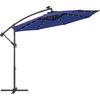 Led Sonnenschirm Blau Schwarz Bxl: 300x300 Cm - Blau/Schwarz, Basics, Textil/Metall (300/300cm) - Modante
