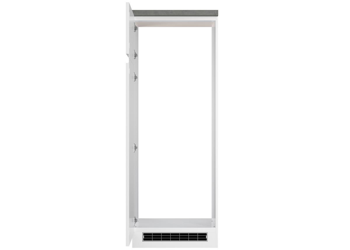 Geräteumbauschrank Monza B: 60 Cm Weiß/grau - Weiß Hochglanz/Weiß, LIFESTYLE, Holzwerkstoff (60/166/60cm) - Held