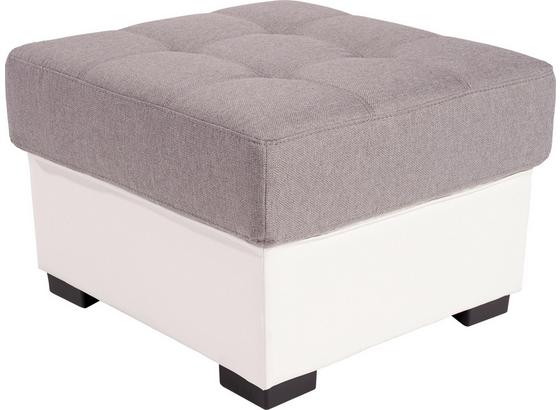 Hocker Burner - Hellgrau/Weiß, MODERN, Textil (65/46/65cm) Hocker Burner - Hellgrau/Weiß, MODERN, Textil (65/46/65cm)