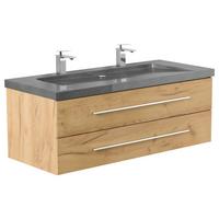 WASCHTISCHKOMBI Yamo, Eichefarben B: 130cm - Eichefarben, Basics, Holzwerkstoff/Stein (130cm) - MID.YOU