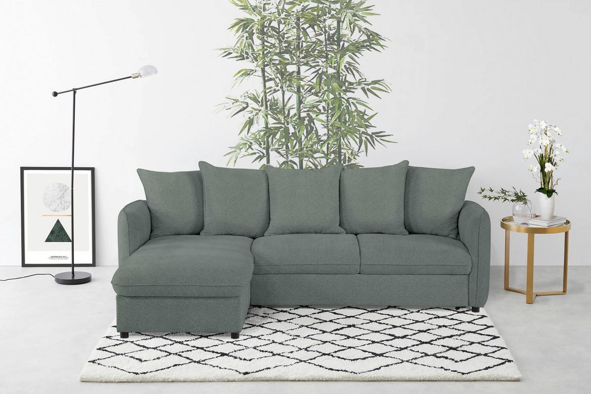 Ecksofa Costo Grau S: 254 cm - Grau, Design, Textil (254/160cm) - MID.YOU
