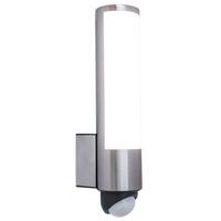 Außenwandleuchte Leda 15,5w Kunststoff Metall, Wandmontage - Edelstahlfarben/Weiß, Design, Kunststoff/Metall (34,50/7,60/11,60cm)