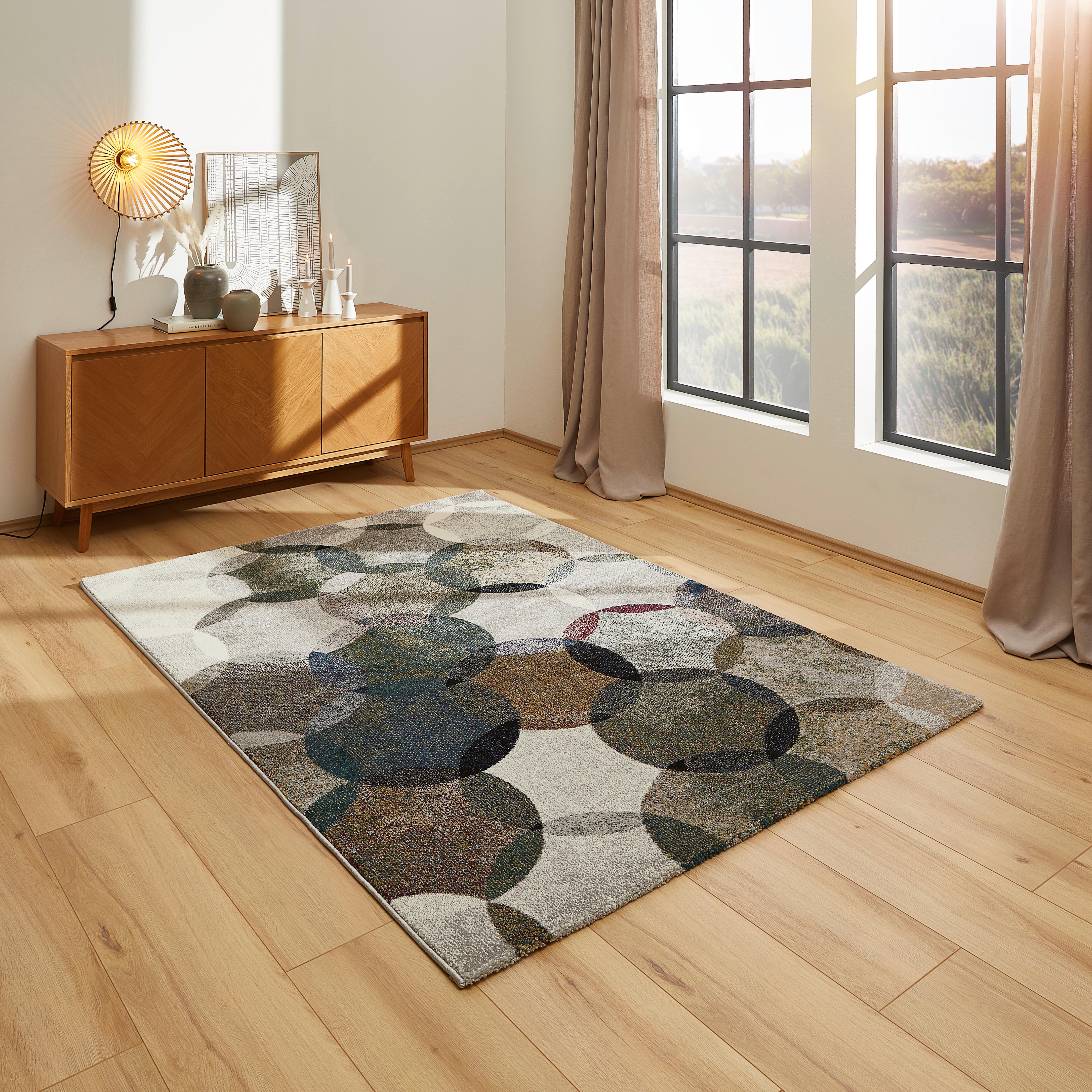 Webteppich Modernina Multicolor 80x150 Cm - Dunkelgrün/Multicolor, KONVENTIONELL, Textil (80/150cm) - Esprit