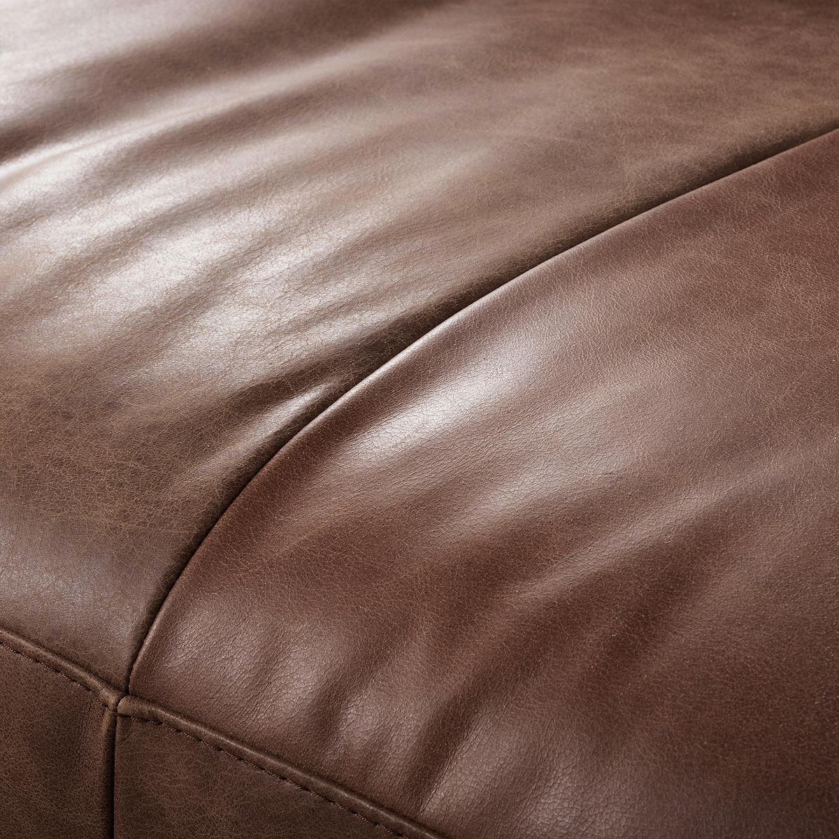 Ecksofa Berlin Braun S: 172 cm - Schwarz/Braun, Design, Leder (172/313cm) - Livetastic