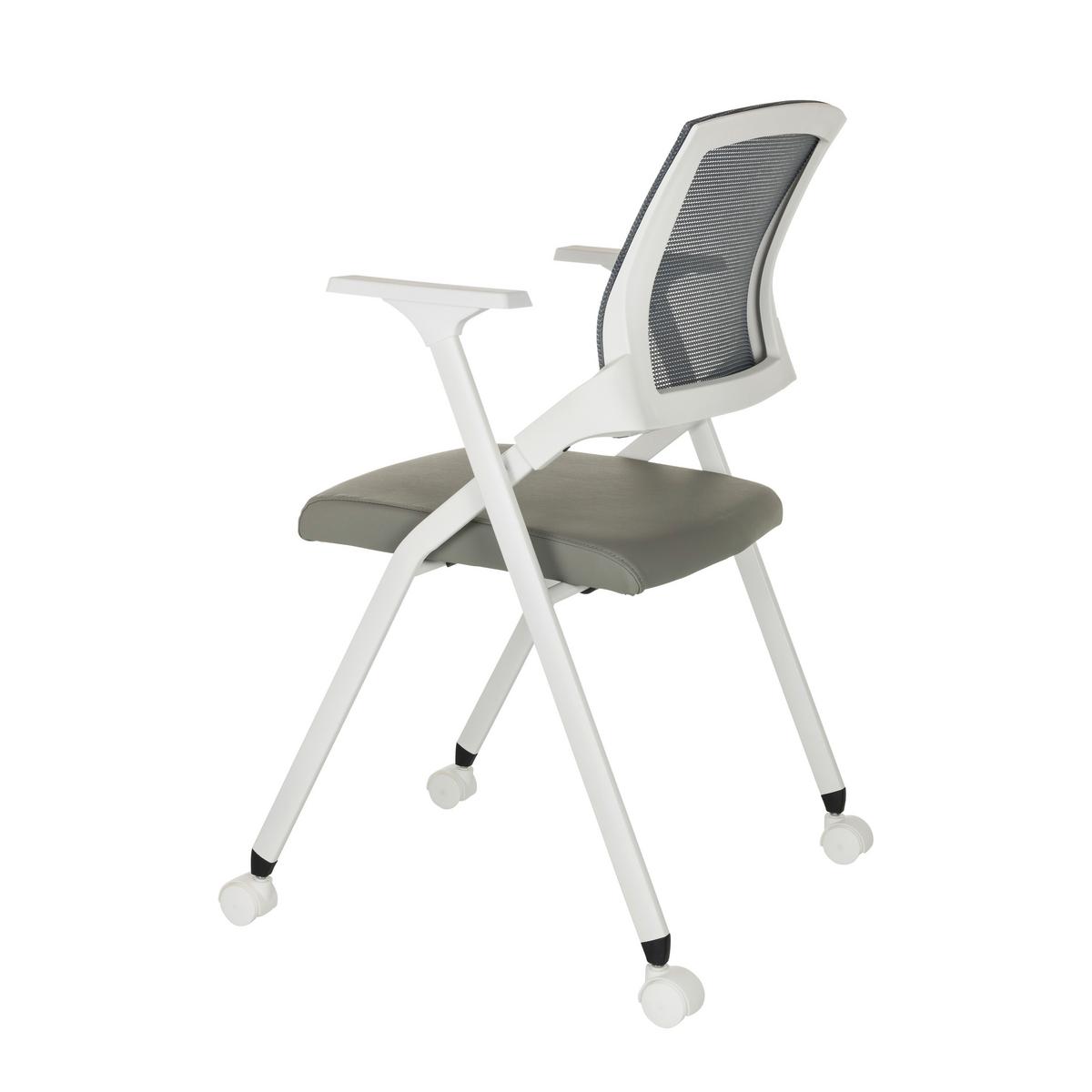 Besucherstuhl Priority Ii W - Weiß/Grau, Basics, Kunststoff/Textil (61/98/58cm) - MID.YOU