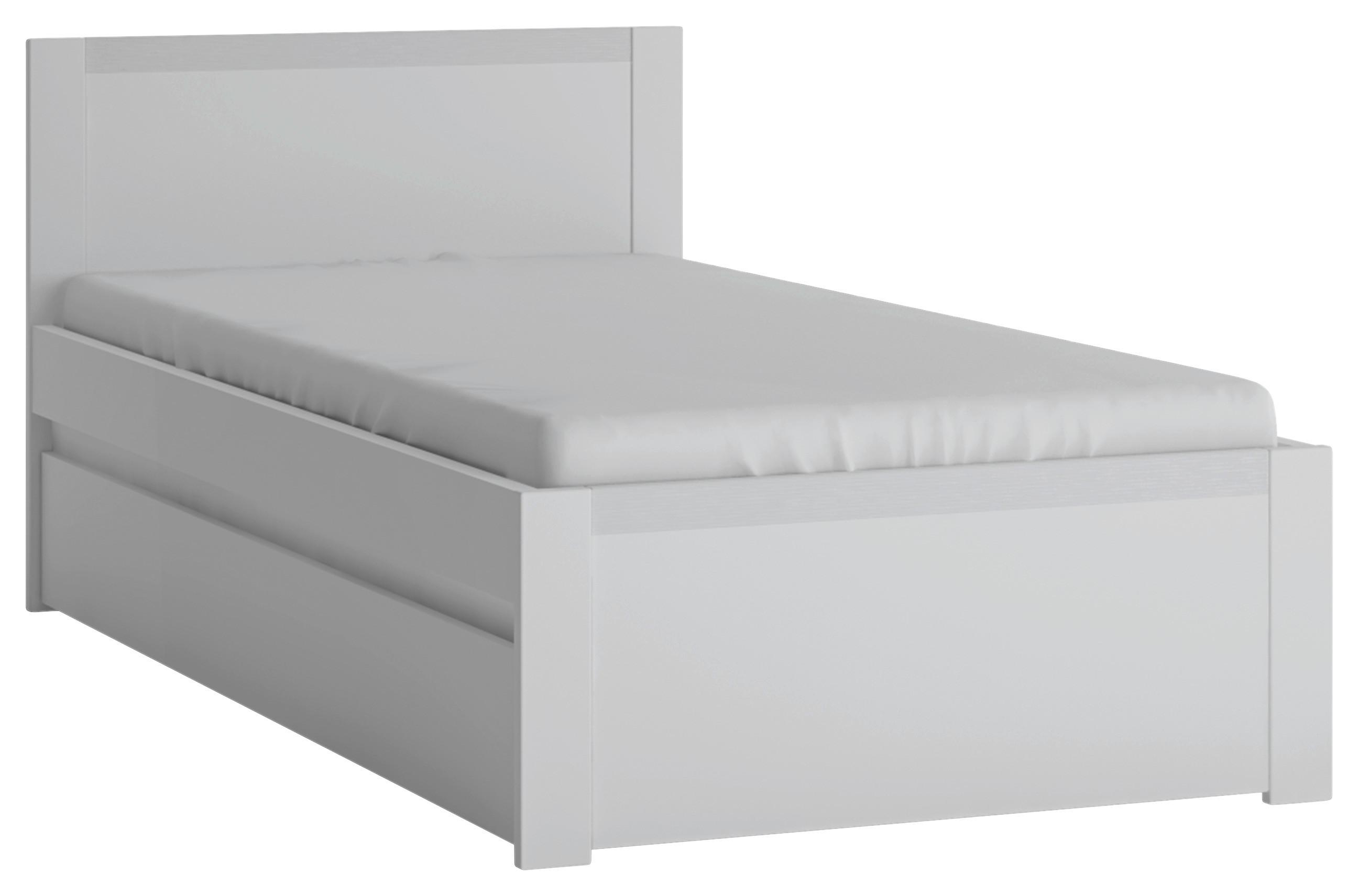 Postel NOVI barva bílá - bílá/černá, Moderní, kompozitní dřevo/plast (90/200cm) - Premium Living