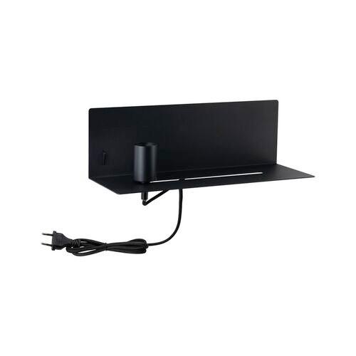 Wandleuchte Devara 1-Flammig mit USB-Anschluss - Schwarz, LIFESTYLE, Metall (40/13cm) - Paulmann