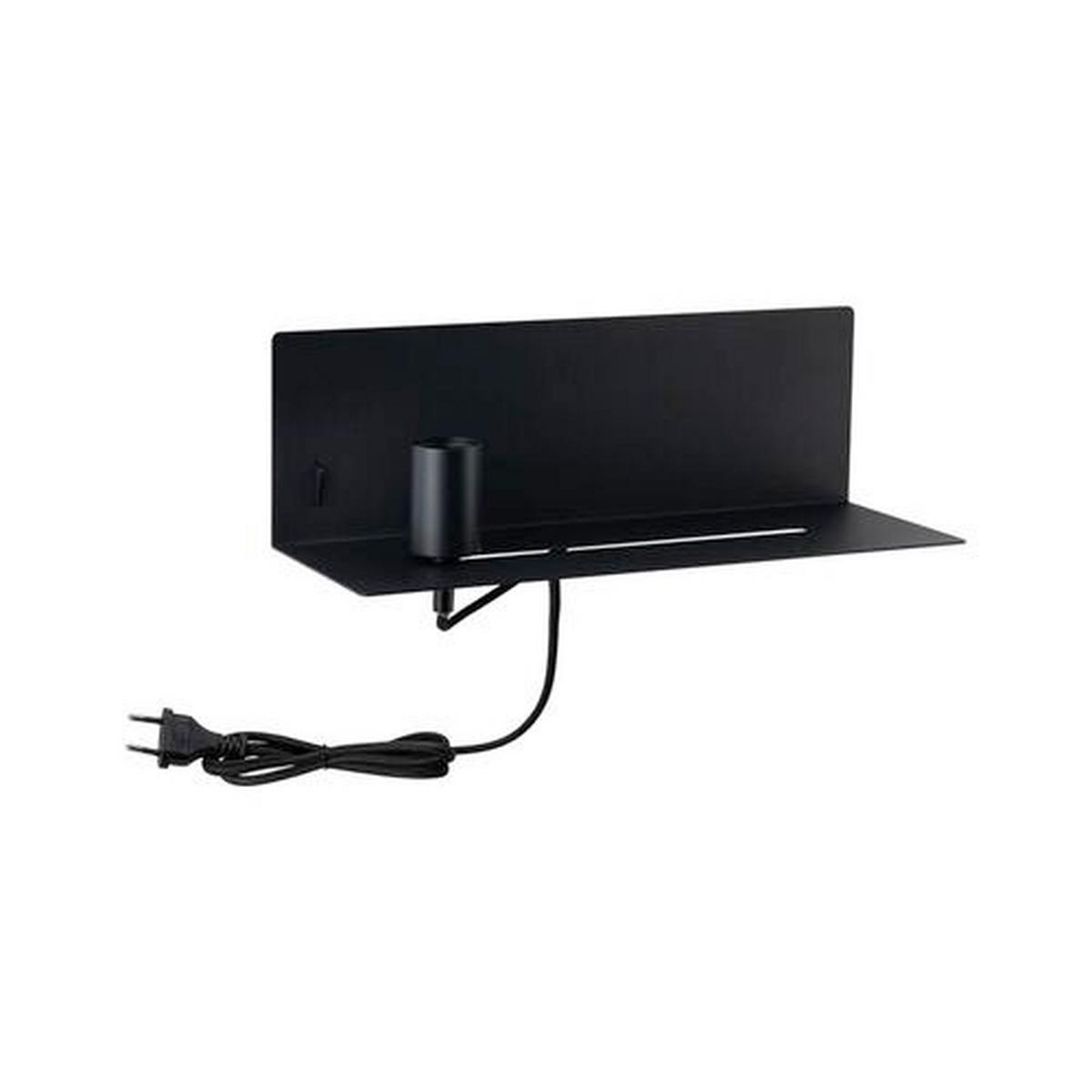 Wandleuchte Devara 1-flammig Mit Usb-Anschluss - Schwarz, LIFESTYLE, Metall (40/13cm) - Paulmann