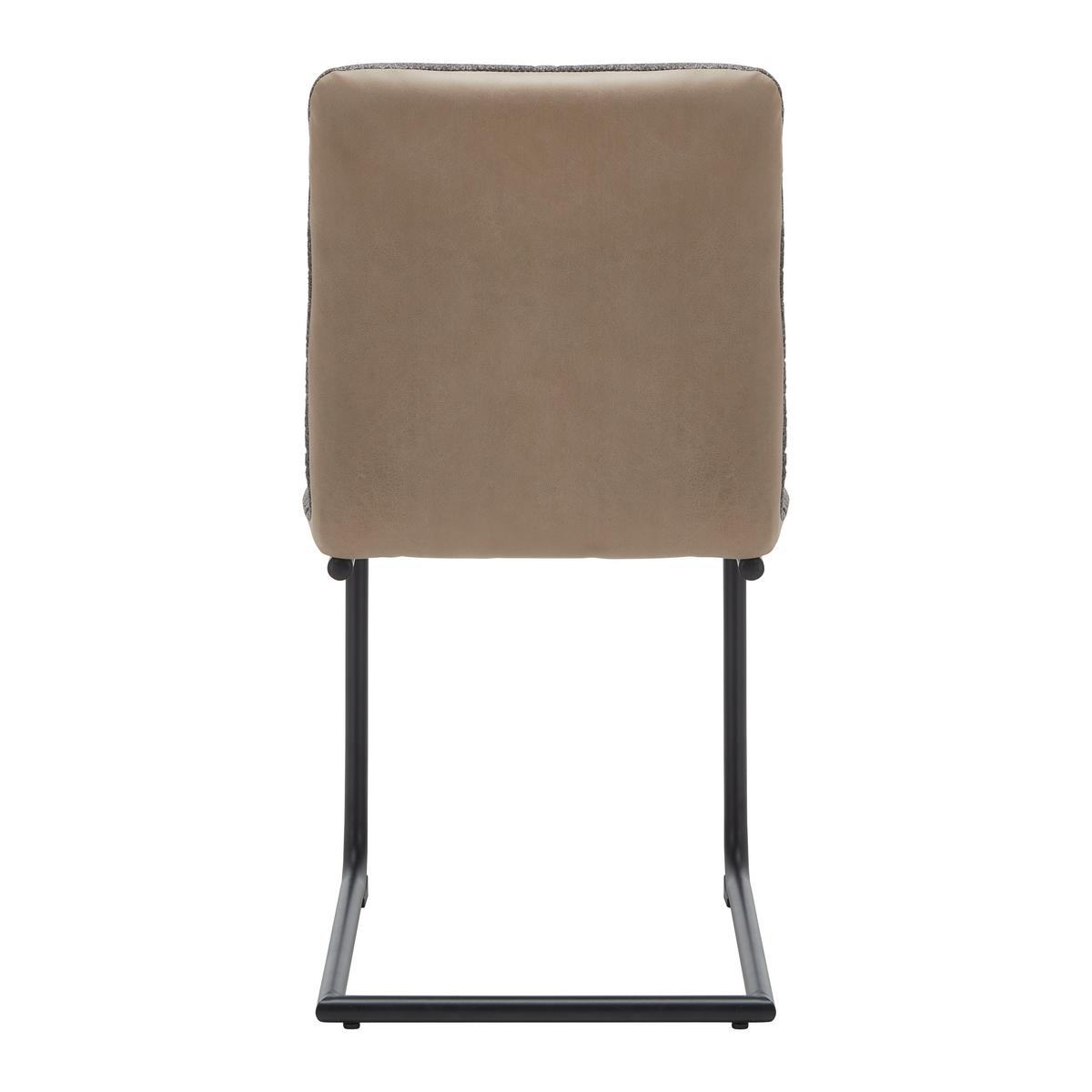 Židle SARAH šedá/hnědá - šedá/černá, Moderní, kov/dřevo (49/88/59cm) - Bessagi Home