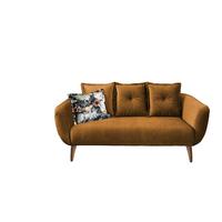 2,5-Sitzer Baggio Gelb B: 196 cm - Gelb/Buchefarben, MODERN, Textil (196/94/103cm) - Livetastic