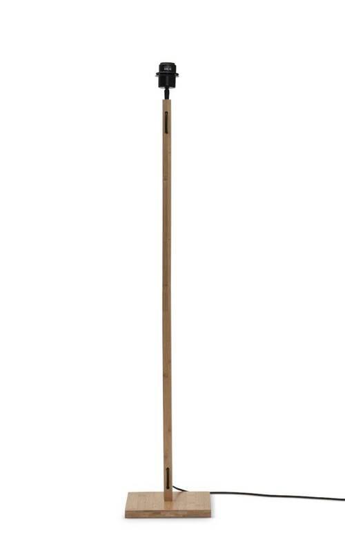 Stehleuchte Bhutan/Fs/Fj/N/1825/Bn - Schwarz/Naturfarben, Trend, Holz (20/135cm) - Good & Mojo