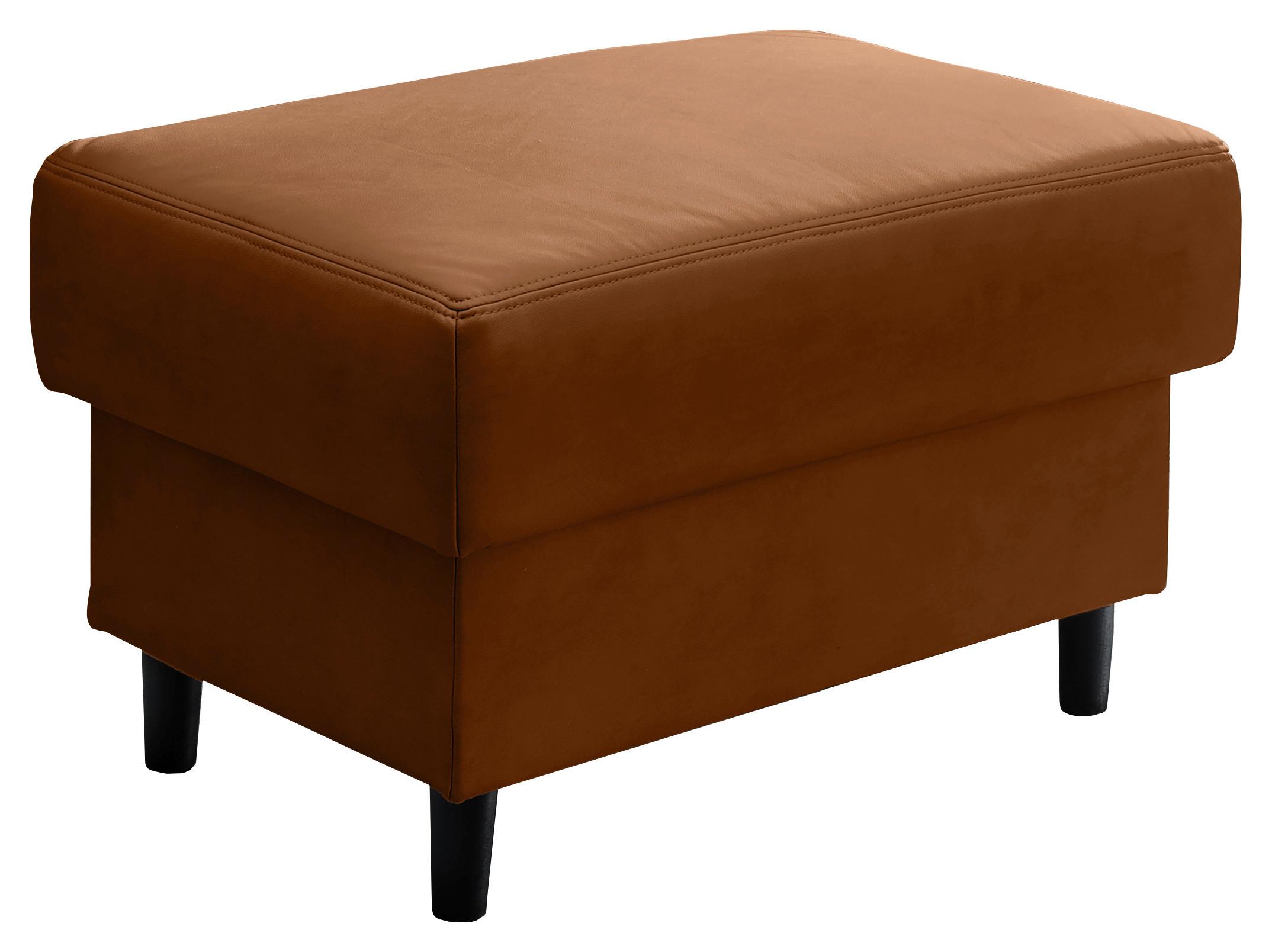 Hocker Cavoli, Cognac B: 76 cm - Cognac/Schwarz, MODERN, Textil (76/46/55cm) - Livetastic