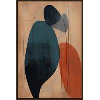 Obraz na plátně LOTTA, 60x90cm - tmavě hnědá/černá, Moderní, kompozitní dřevo/textil (60/90cm) - Premium Living