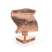 Nachttischleuchte 4841/Lr - Kupferfarben, Design, Metall (20/27cm)