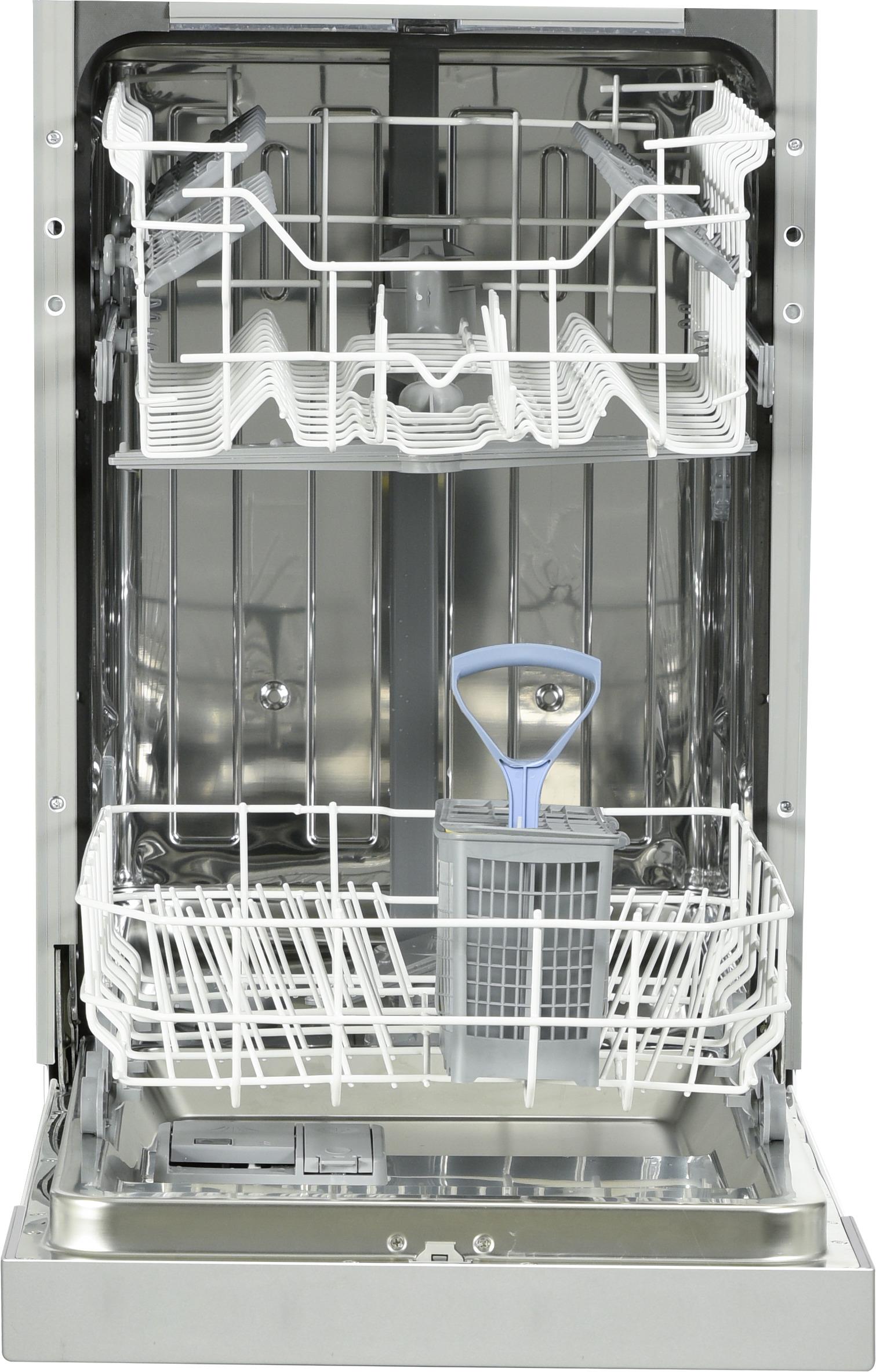Einbau-Geschirrspüler Gsi 1047 B: 45 cm Teilintegriert - Silberfarben, Basics (45/82/57cm) - Nabo