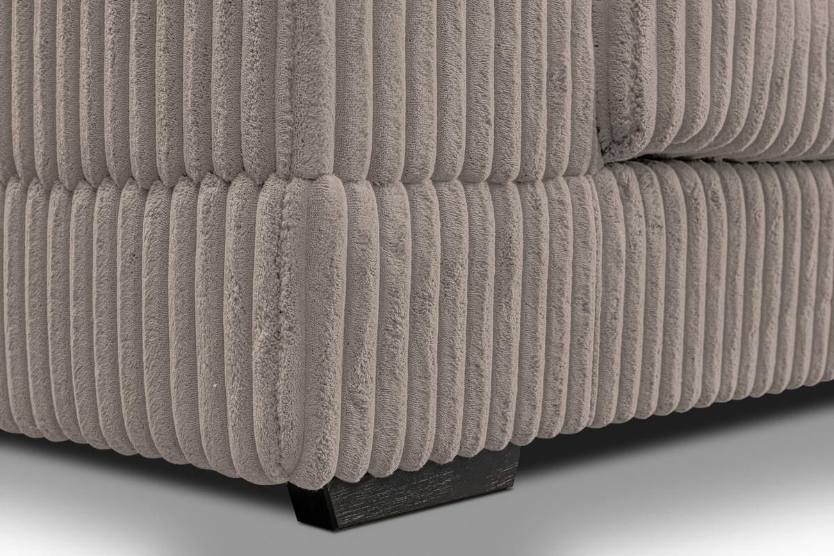 Ecksofa Funny - Taupe/Schwarz, Design, Textil (285/195cm) - MID.YOU