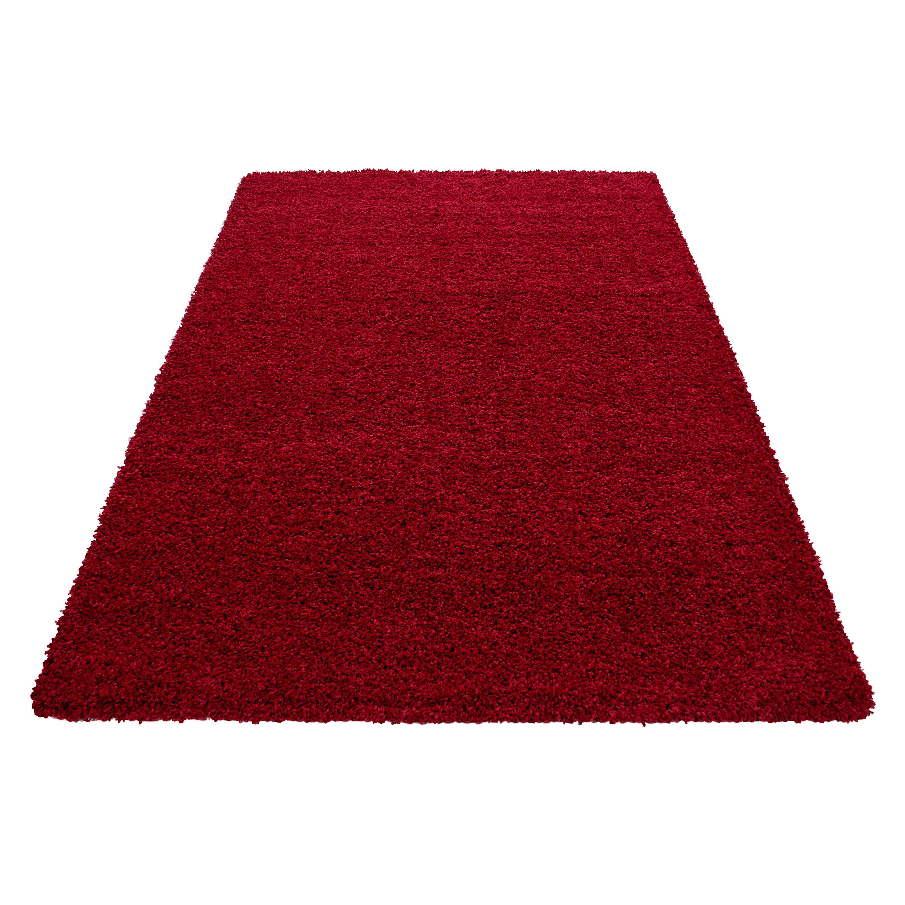 Hochflor Teppich Rot Life 240x340 cm