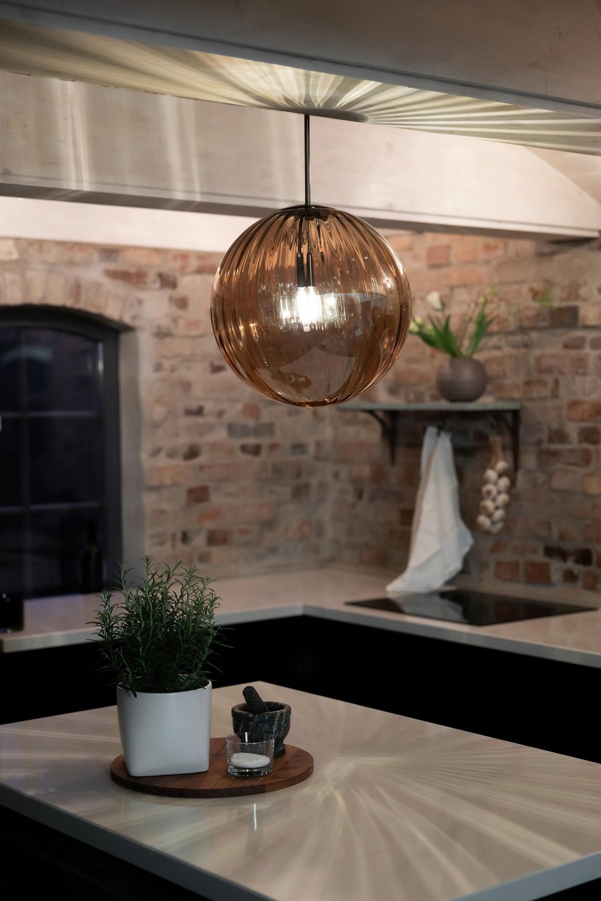 Pendelleuchte Memory-Funktion, 40w - Braun, Basics (35/53.5/35cm) - Markslöjd