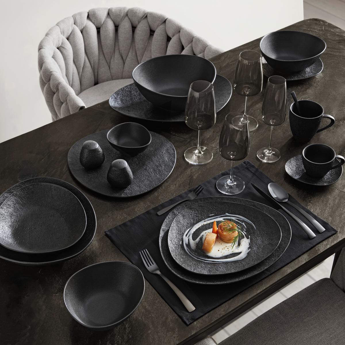 SERVÍROVACÍ PODNOS HARUKI - černá, Moderní, keramika (33,3/29/2,8cm) - Mömax