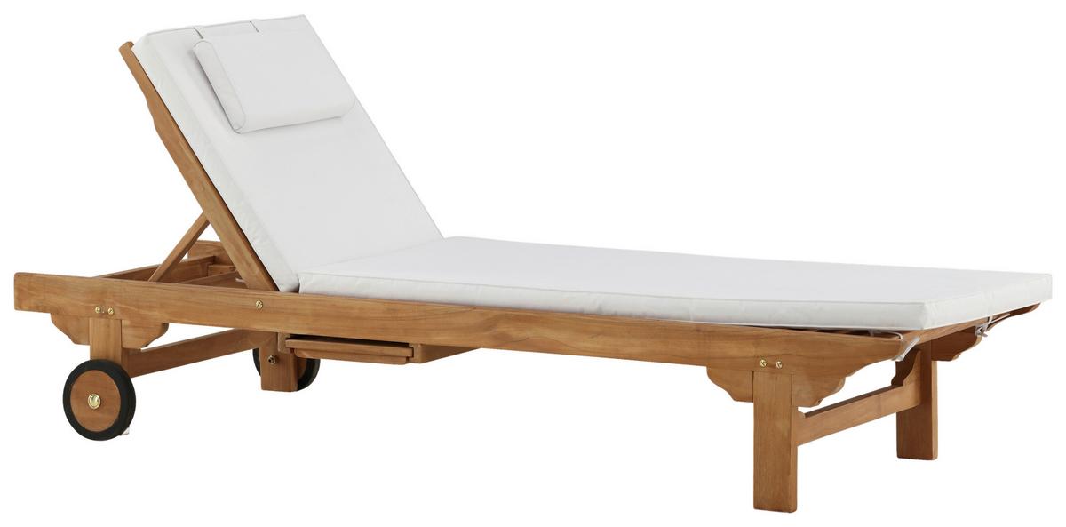 Sonnenliege Ghana - Teakfarben, KONVENTIONELL, Holz (200/33/65cm) - Gardenson
