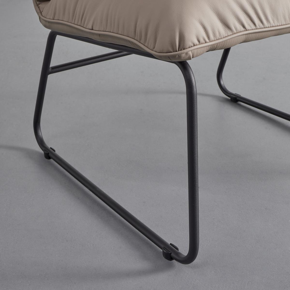 Křeslo Eleina - šedohnědá - černá/šedohnědá, Moderní, kov/textil (71/82/70cm) - Bessagi Home