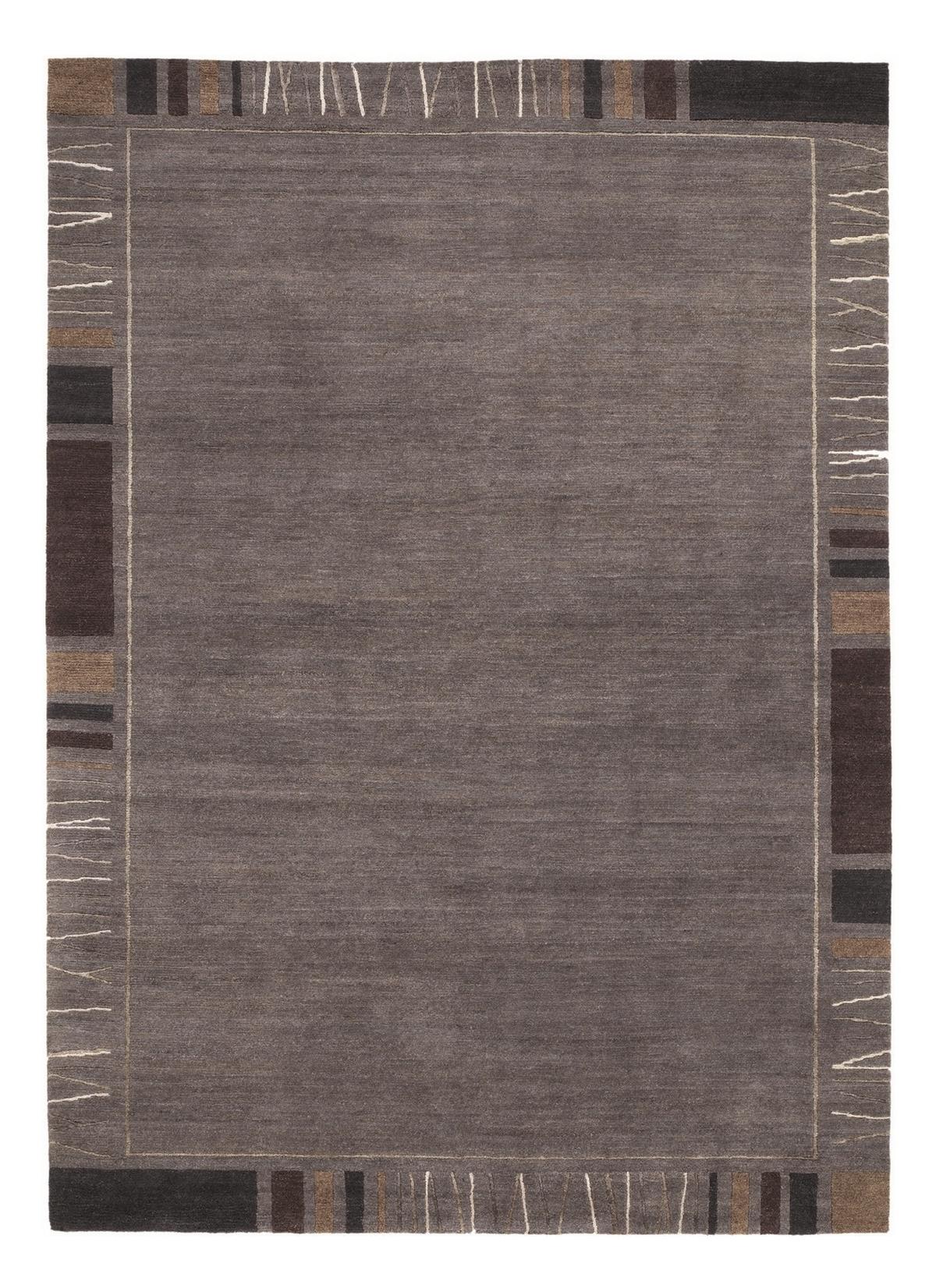 Orientalischer Webteppich Dunkelgrau 140x70 cm - Dunkelgrau, Basics, Textil (70/140cm) - Cazaris
