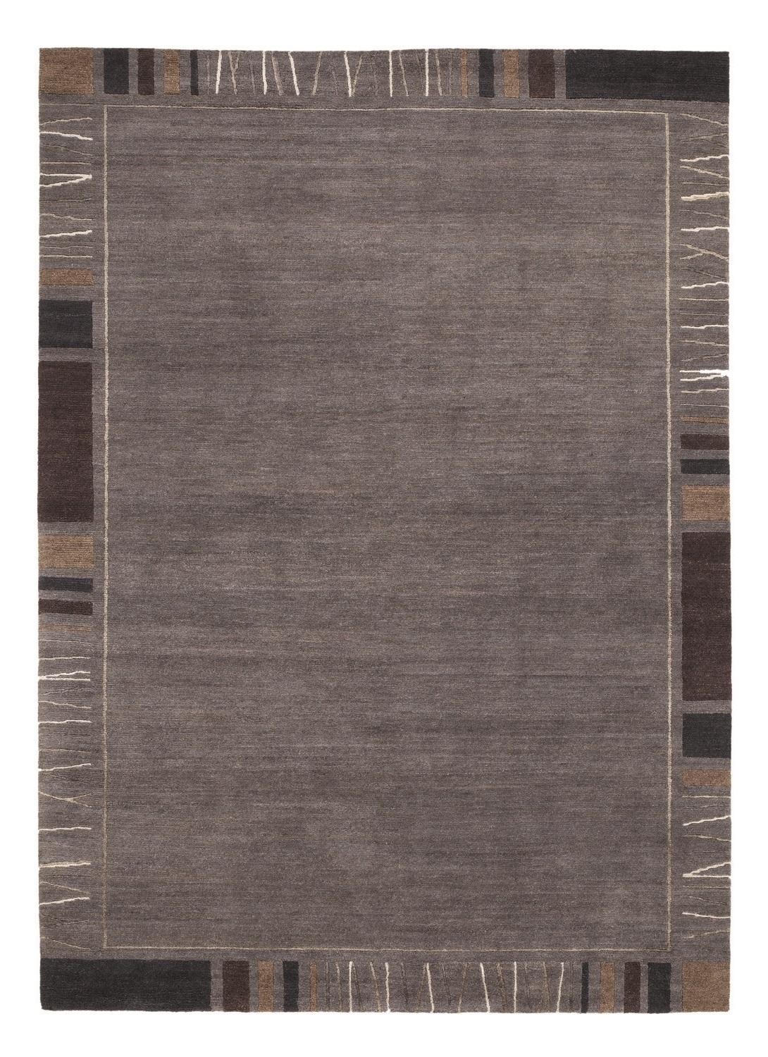 Orientalischer Webteppich Dunkelgrau 140x70 cm