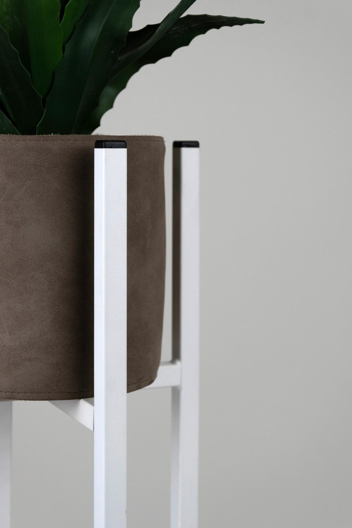 Blumenständer Almuinium Weiß Bxhxt: 22x90x22 Cm - Weiß, Basics, Metall (22/90/22cm)