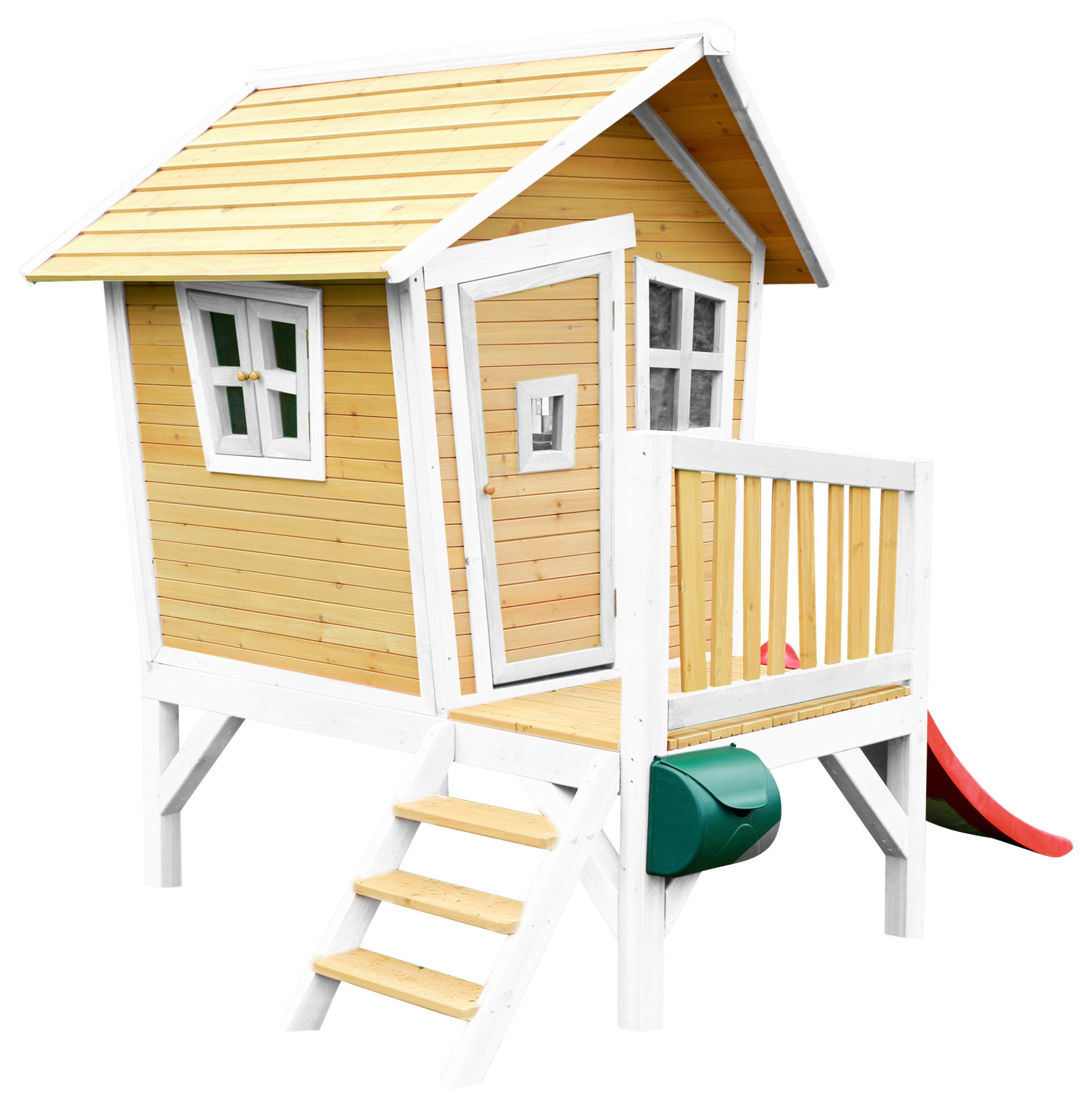 Spielhaus A030.045.21 - Rot/Braun, KONVENTIONELL, Holz/Kunststoff (264/203/177cm) - Ambia Garden