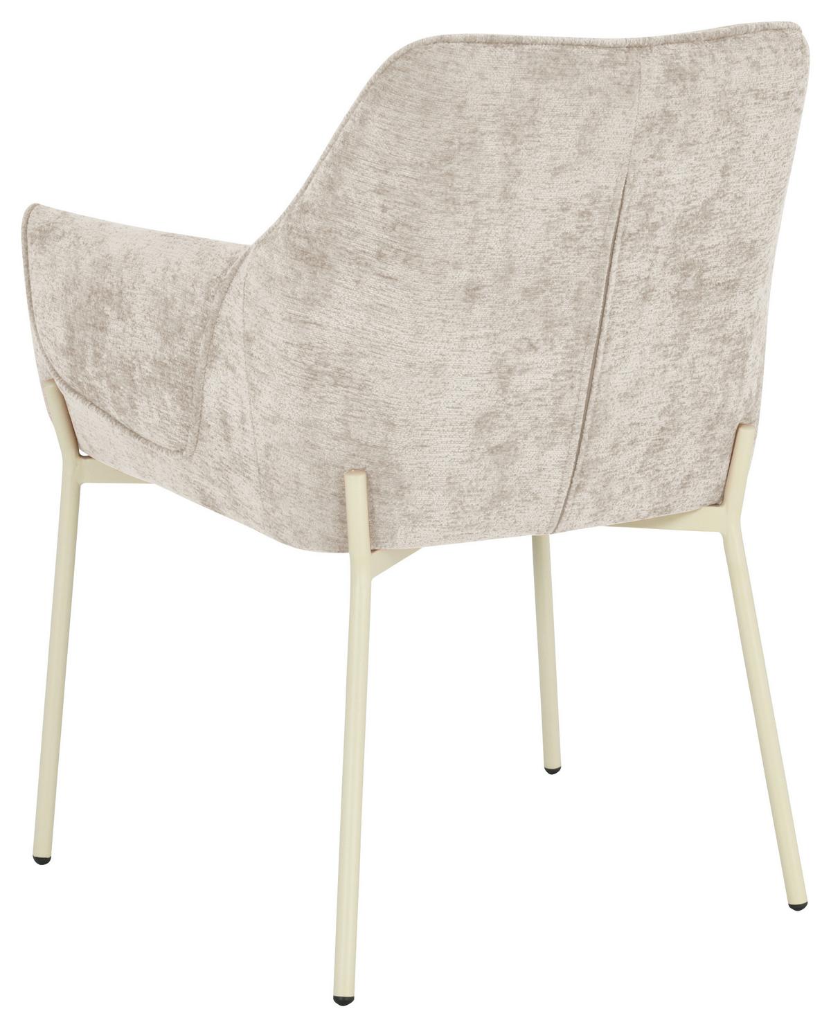 Armlehnstuhl Alea Chenille Beige, B: 62 cm - Beige, MODERN, Holz/Textil (62/83/62cm) - MID.YOU