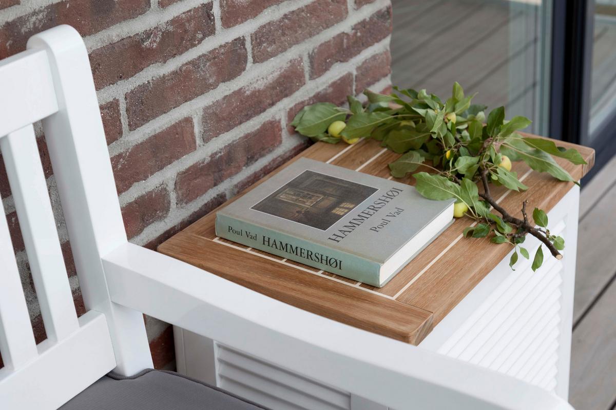 Truhe Classic 5066112 - Weiß/Teakfarben, ROMANTIK / LANDHAUS, Holz (45/48/31cm) - MID.YOU