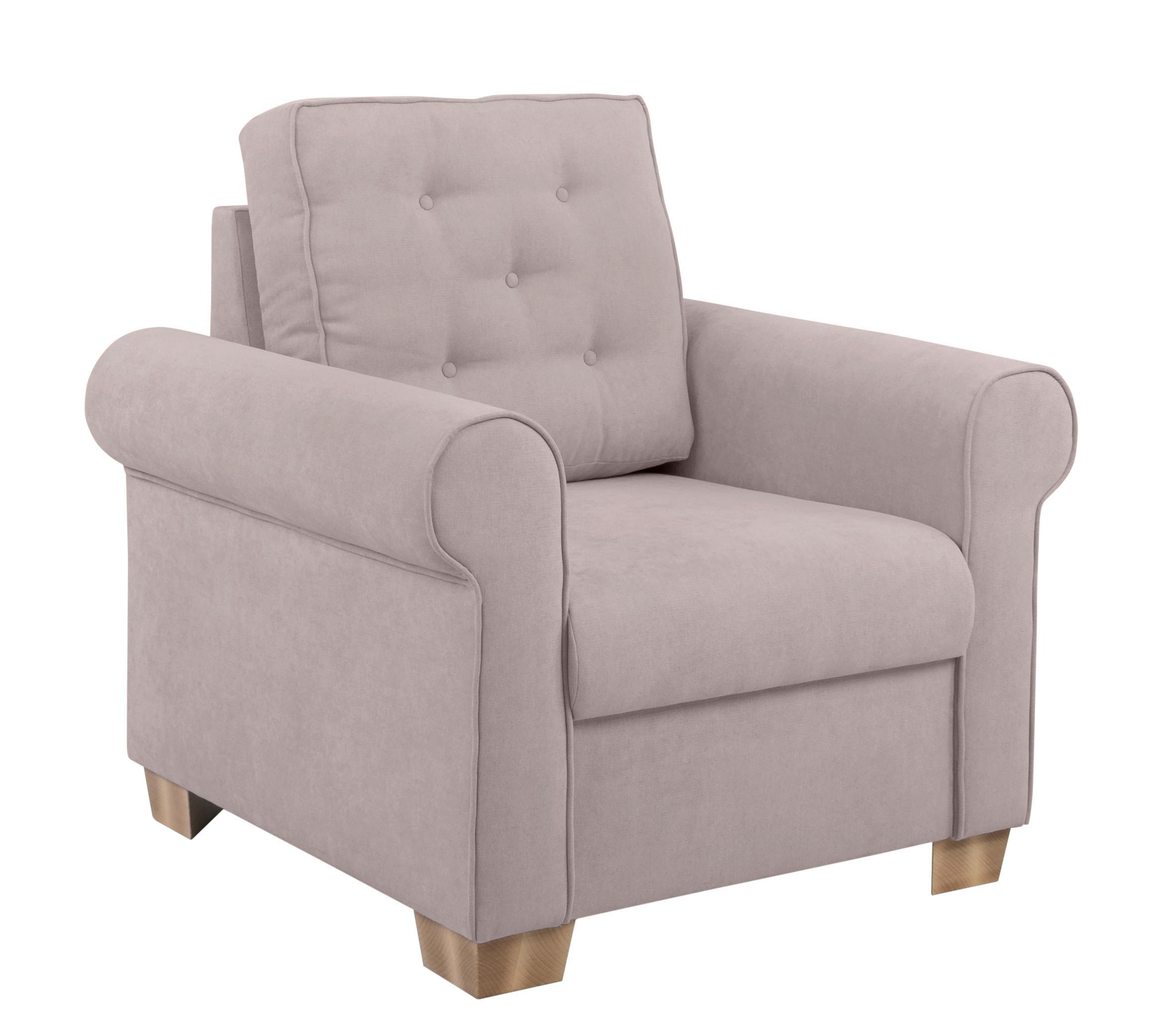 Sessel Arles, Taupe 1 B: 93 Cm - Taupe/Buchefarben, Design, Textil (93/89/82cm) - MID.YOU