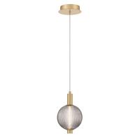 Függeszték Qn-Palmas-1mp-Bg - aranyszínű, Konventionell, üveg/fém (15,2/272cm) - Elstead Lighting