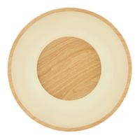 LED-Deckenleuchte Ø 40 cm mit Farbtemperaturwechsler - Opal/Schwarz, Natur, Kunststoff/Metall (40/10cm) - Globo
