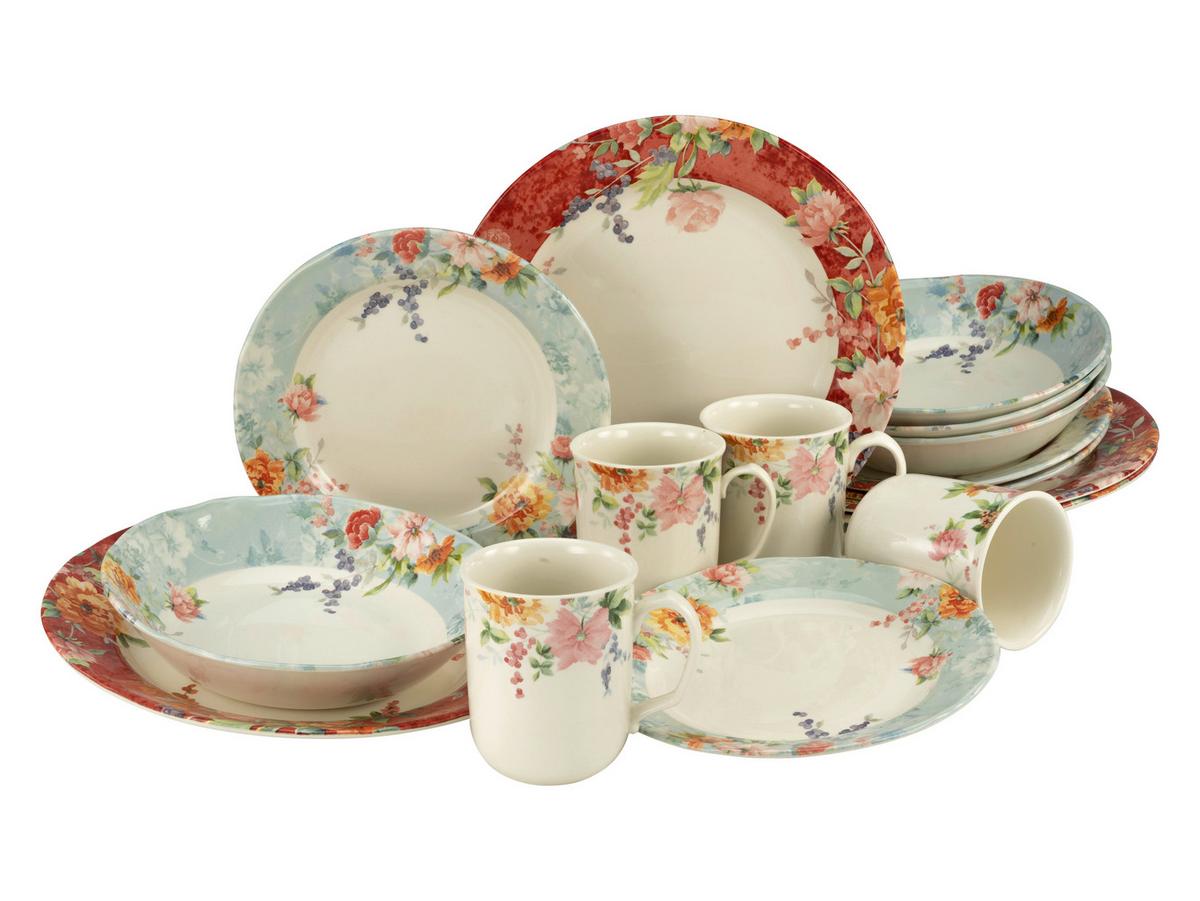 Kombiservice Steinzeug 4 Personen Geschirr Set - Multicolor, Keramik (44/27/40cm) - Creatable