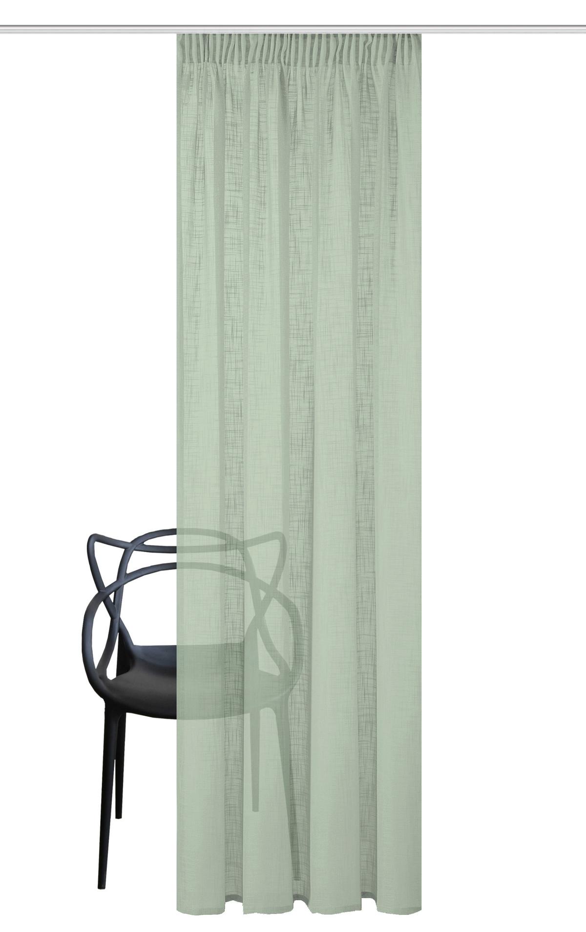 Fertigvorhang Softy - Salbeigrün, Basics, Textil (140/245cm)