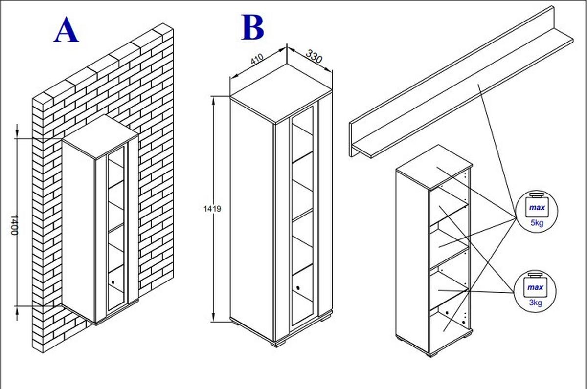 OBÝVACÍ STĚNA CARO - černá/dub wotan, Trend, kompozitní dřevo/plast (262/141,9/33cm) - Livetastic