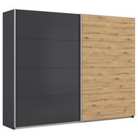 Schwebetürenschrank B: 271cm Feldkirch Grau/Eiche Dekor - Anthrazit/Eiche Artisan, MODERN, Holzwerkstoff (271/210/62cm)