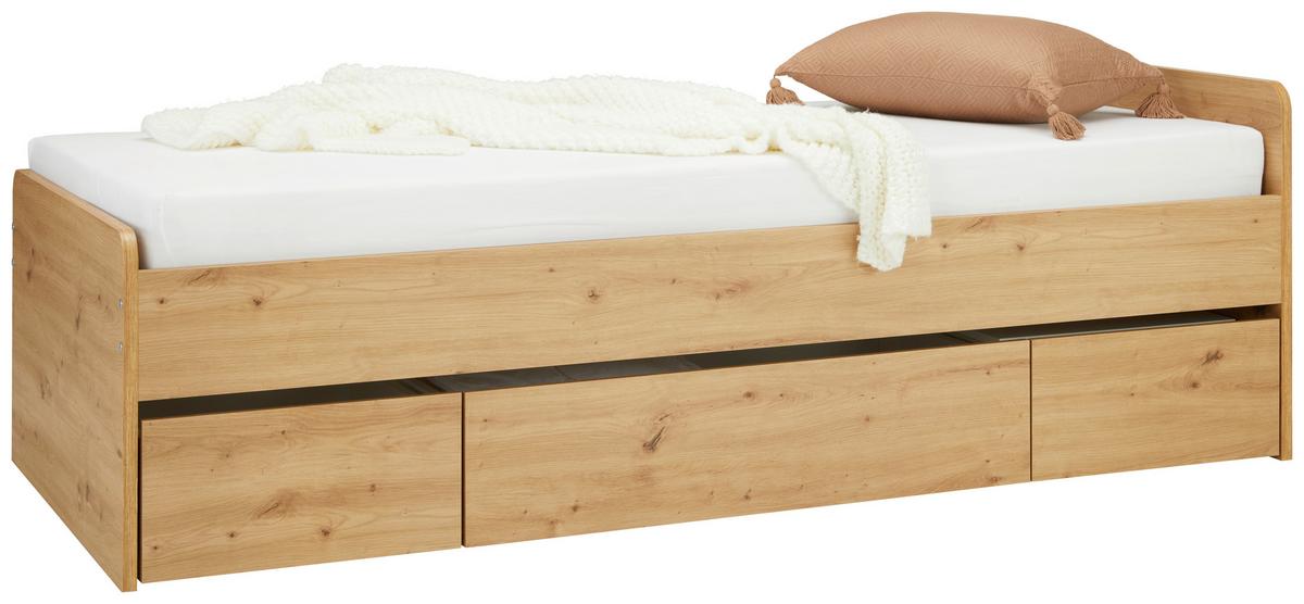 POSTEL DIRK II - dub artisan, Konvenční, kompozitní dřevo (94/60/204cm) - Based