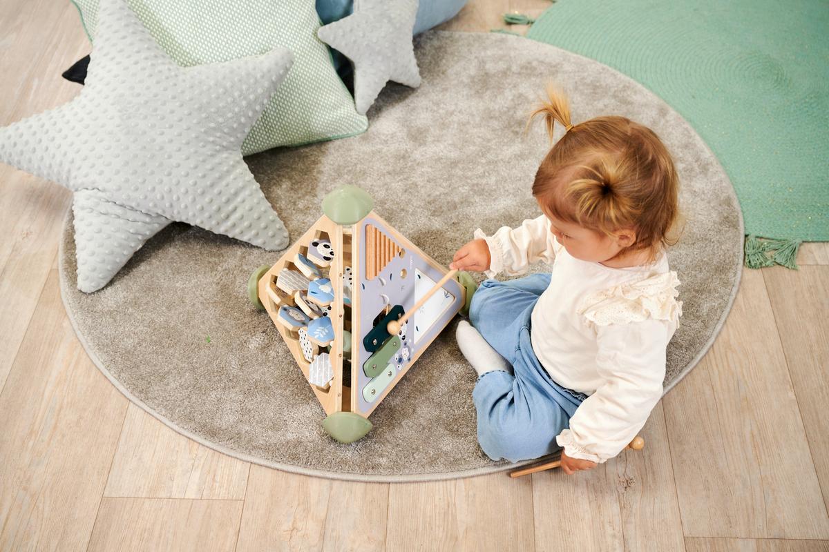 Spielcenter Pyramide 16-Teilig. - Multicolor, Basics, Holz (33/33/38cm) - Simba