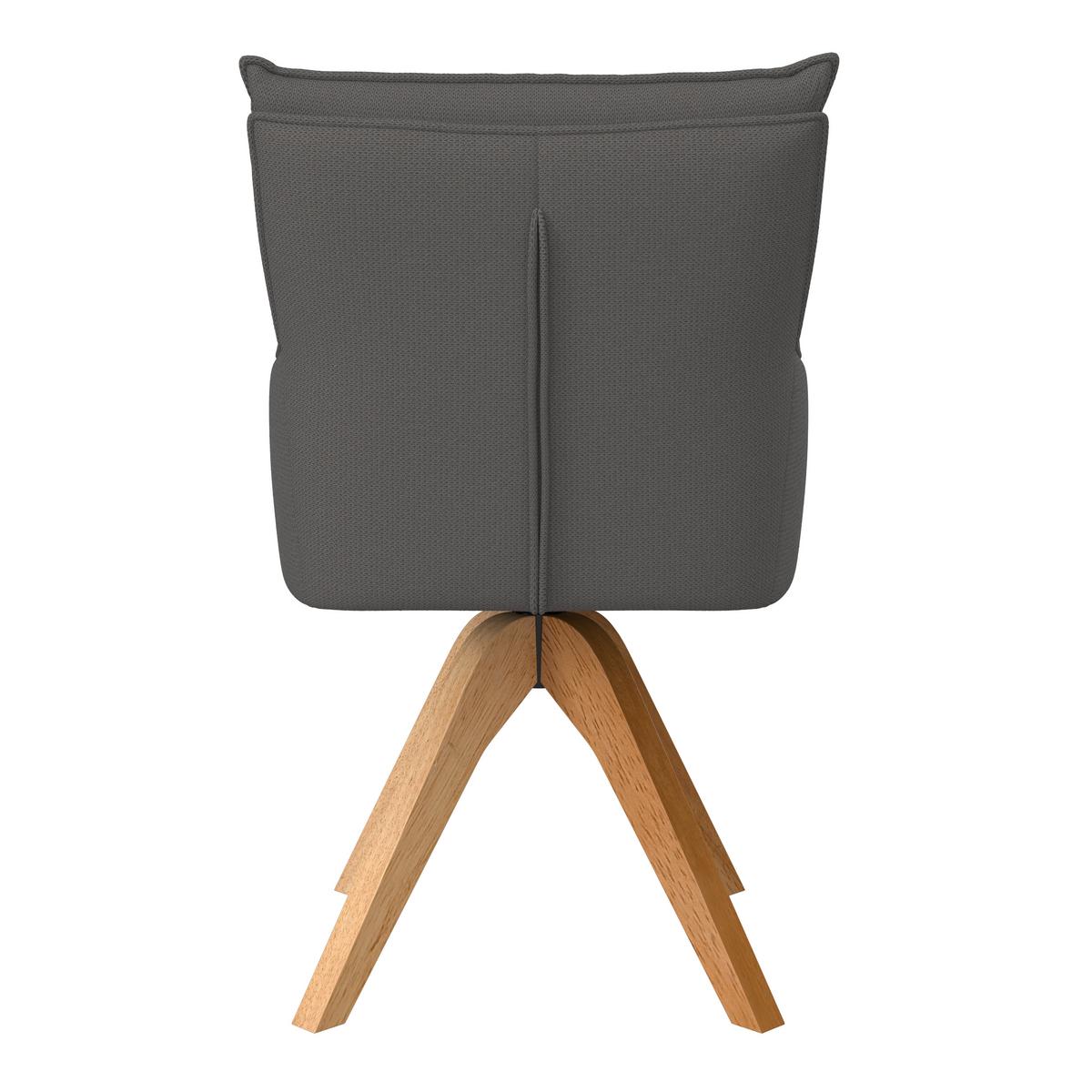 STOLIČKA S PODRÚČKAMI LORELEI - sivá/prírodná farba, Modern, drevo/textil (58/87/63cm) - Bessagi Home