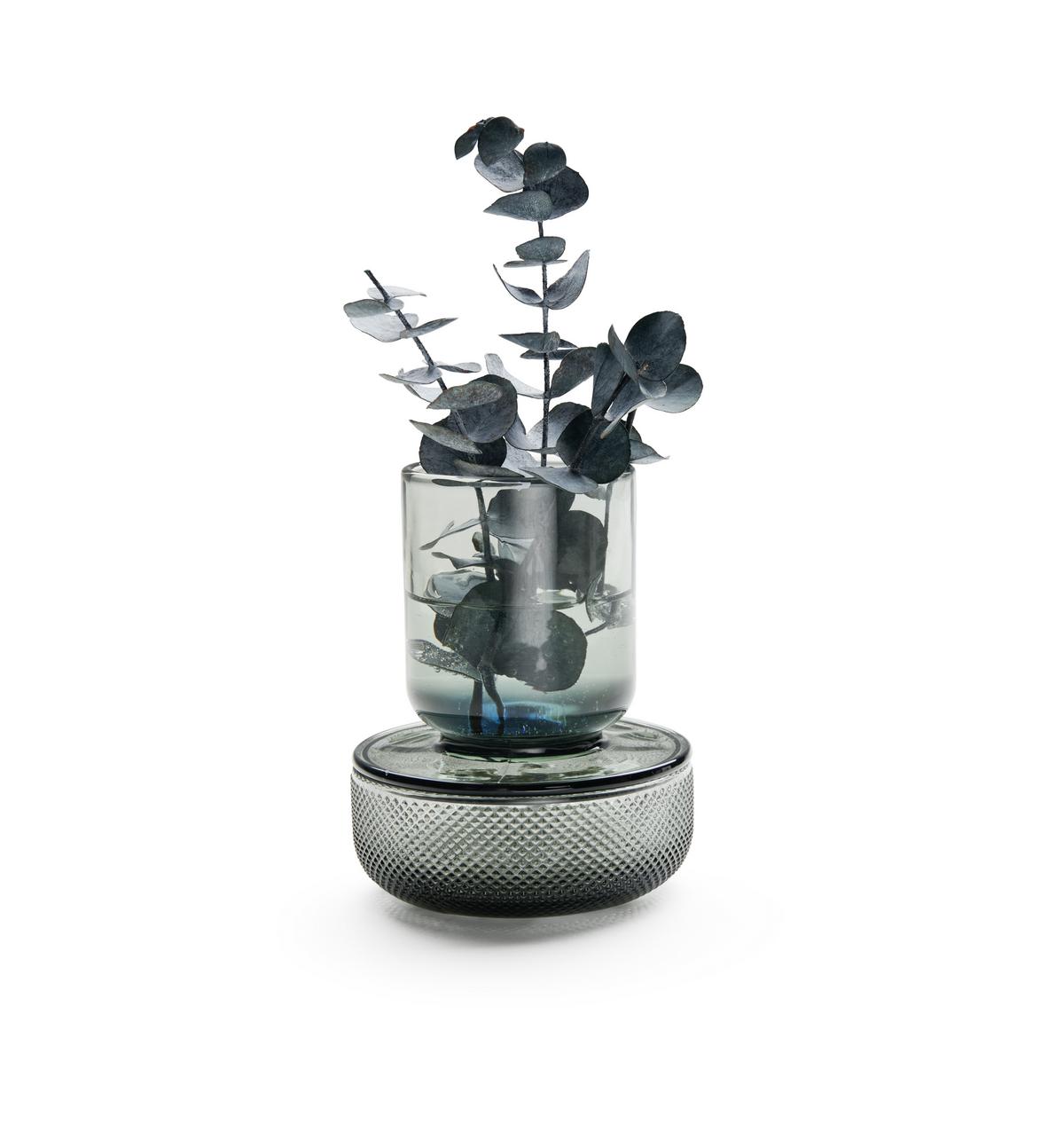 Dekorační dóza Smoked - šedá, sklo (10/13cm) - Modern Living