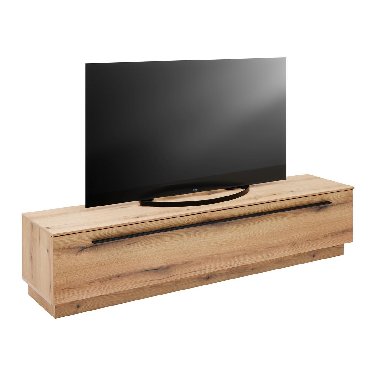KOMODA POD TELEVIZI MATEO - černá, Moderní, kompozitní dřevo/plast (180/41/40cm) - Mömax