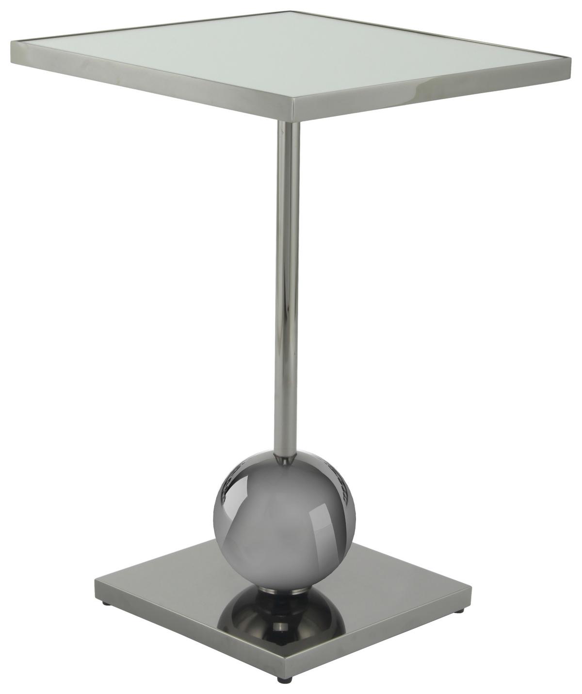Beistelltisch Leva 125 Graphitfarben B: 42 Cm - Graphitfarben, Design, Glas/Metall (42/42/62cm) - Kayoom