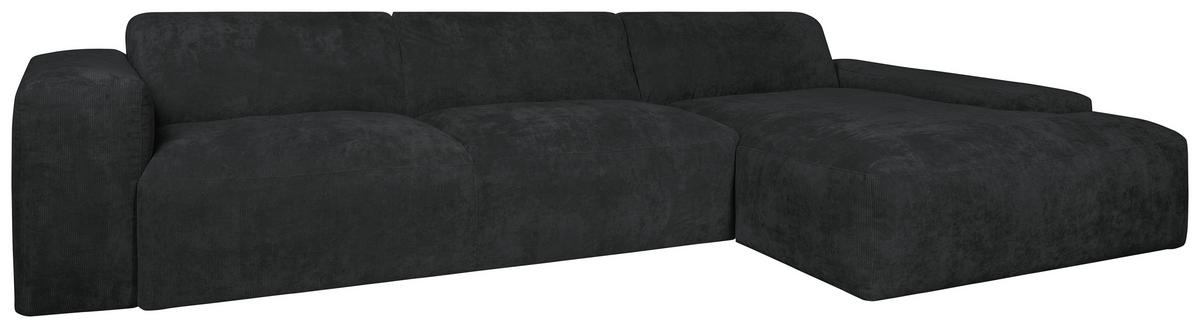 Ecksofa Hannah Schwarz 343x170 Cm - Schwarz, Design, Textil (343/170cm) - MID.YOU