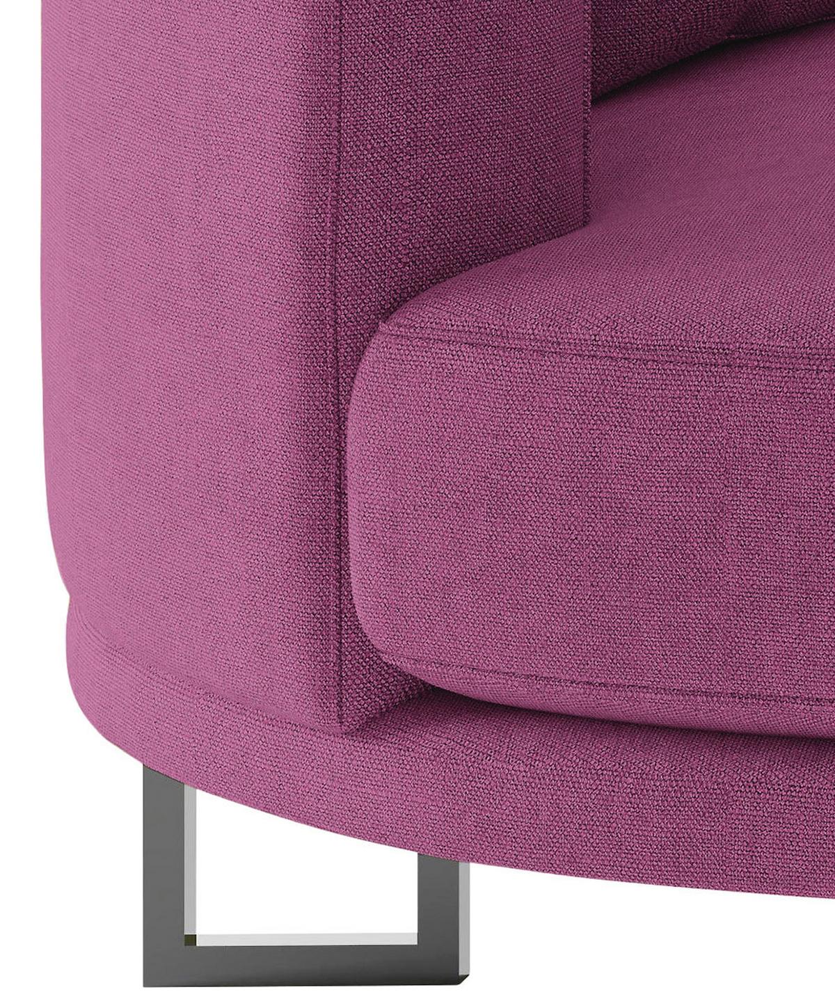 Bigsofa Natalia Magenta S: 150x283 Cm - Magenta/Schwarz, Design, Textil (150/283cm) - Livetastic