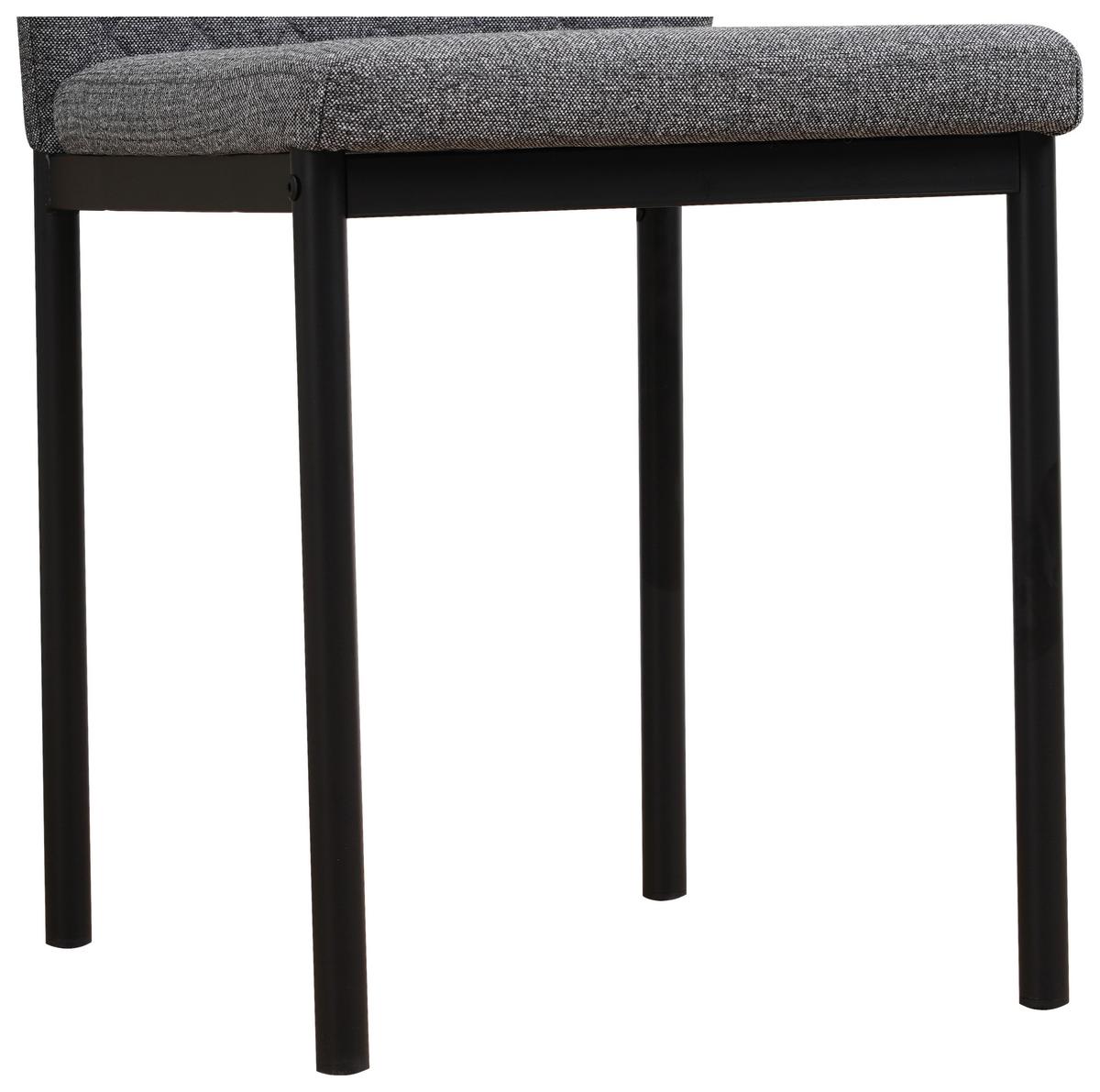 Židle MIA -CENOVÝ TRHÁK- - šedá/černá, Basics, kov/textil (44/90/56cm) - Based